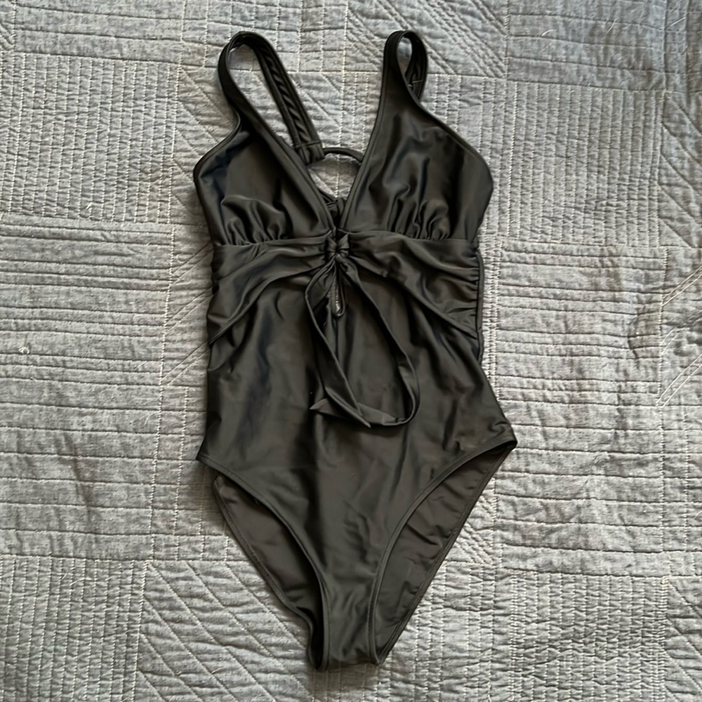 Stylish black one piece swimsuit, size M. Swiminista brand